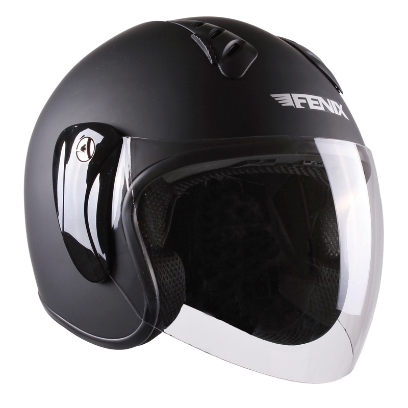 Kask moto otwarty Fenix 818 czarny matowy wyprzedaż