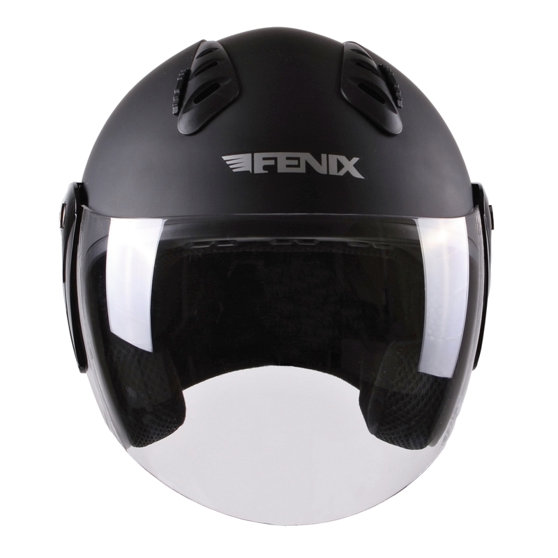 Kask moto otwarty Fenix 818 czarny matowy wyprzedaż
