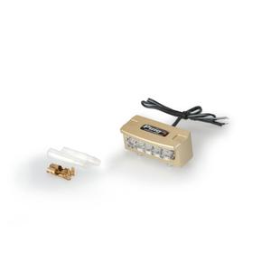 Licence support light PUIG FLASH 4136O gold alu with LEDs