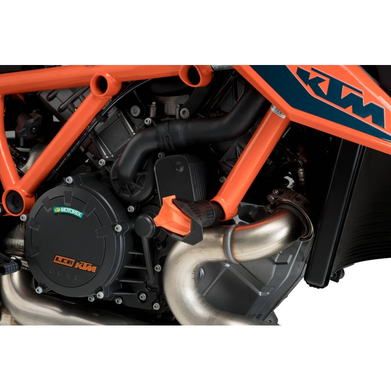 Frame sliders PUIG R19 black black with grey rubber