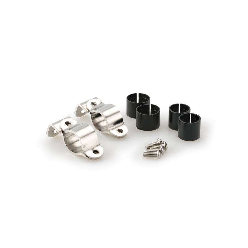 Kit clamps PUIG ROADSTER stainless steel 26mm with rubbers 22mm