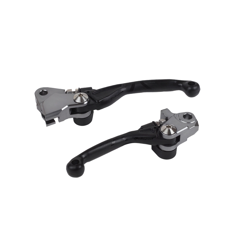 Pivot lever set POLISPORT black for KAWASAKI KX 250 (F) 4T 2013-2018, KAWASAKI KX 450 (F) 2013-2018