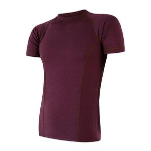 Męski T-shirt Sensor Merino Air burgundowy wyprzedaż