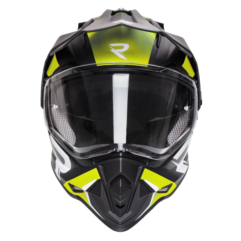 Enduro kask Street Racer Tracker czarno-fluo żółty