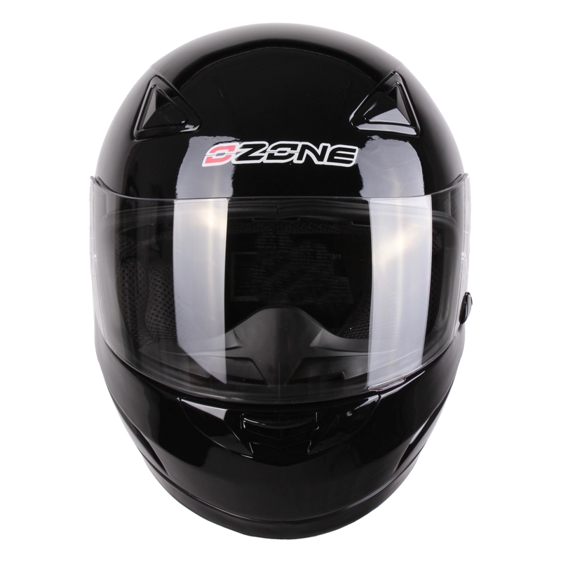 Kask motocyklowy Ozone A951 czarny połysk wyprzedaż