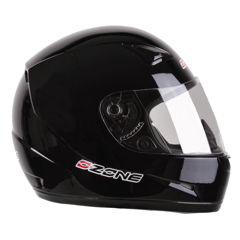 Kask motocyklowy Ozone A951 czarny połysk wyprzedaż