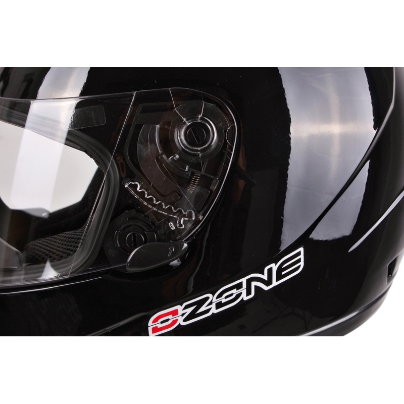 Kask motocyklowy Ozone A951 czarny połysk wyprzedaż
