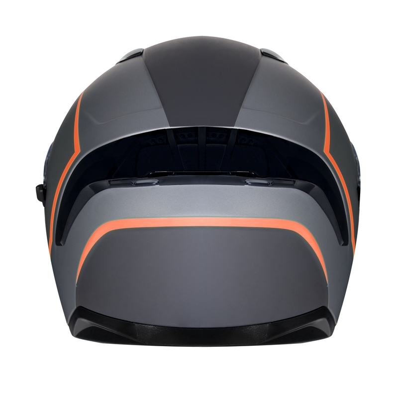 Ozone Sprint Stripe black-grey-fluo red integralny kask motocyklowy