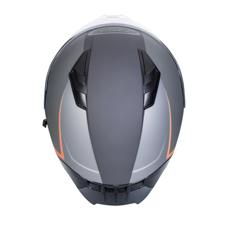 Ozone Sprint Stripe black-grey-fluo red integralny kask motocyklowy