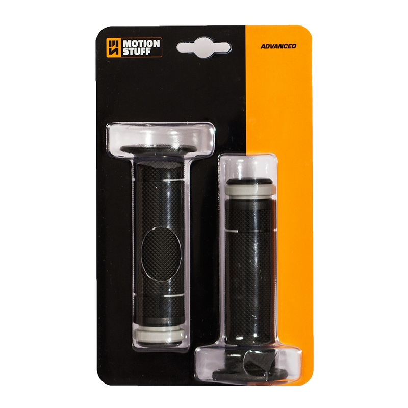 Road racing grips MOTION STUFF ADVANCED Black/Grey (full diamond)