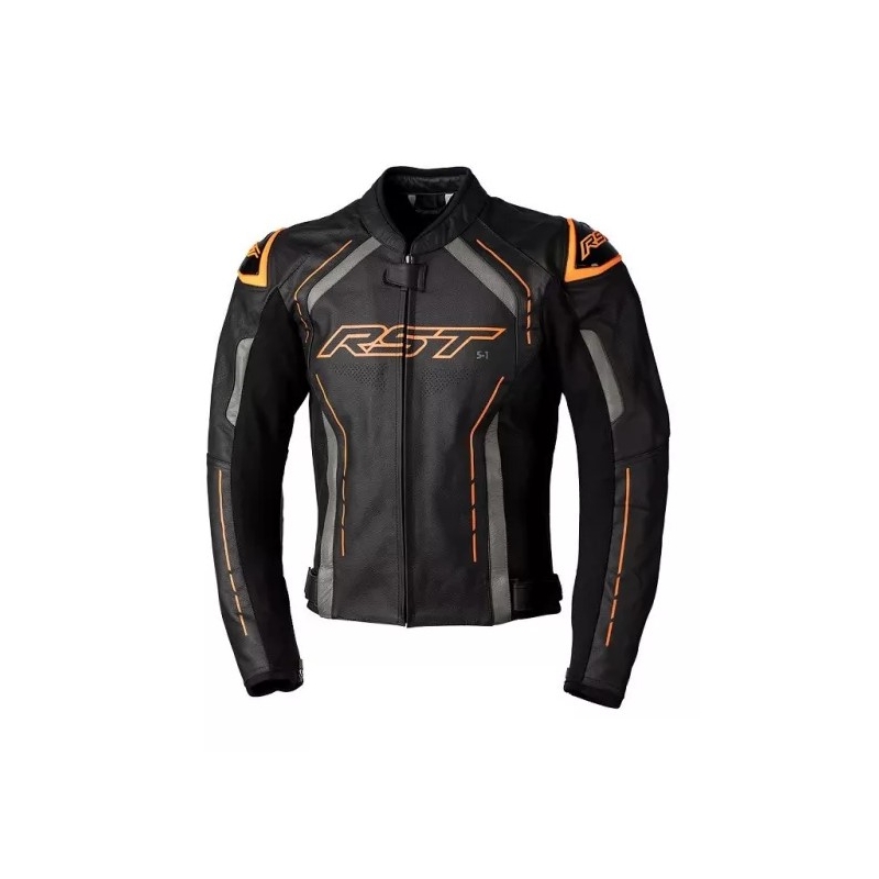 Kurtka motocyklowa RST S1 CE czarno-szaro-pomarańczowa wyprzedaż