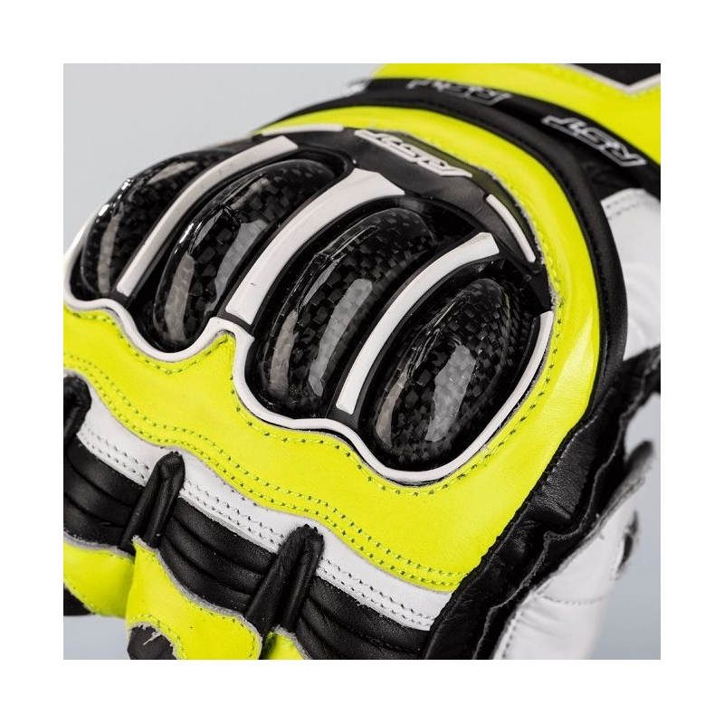 Rękawice motocyklowe RST Tractech Evo 4 CE black-white-fluo yellow wyprzedaż