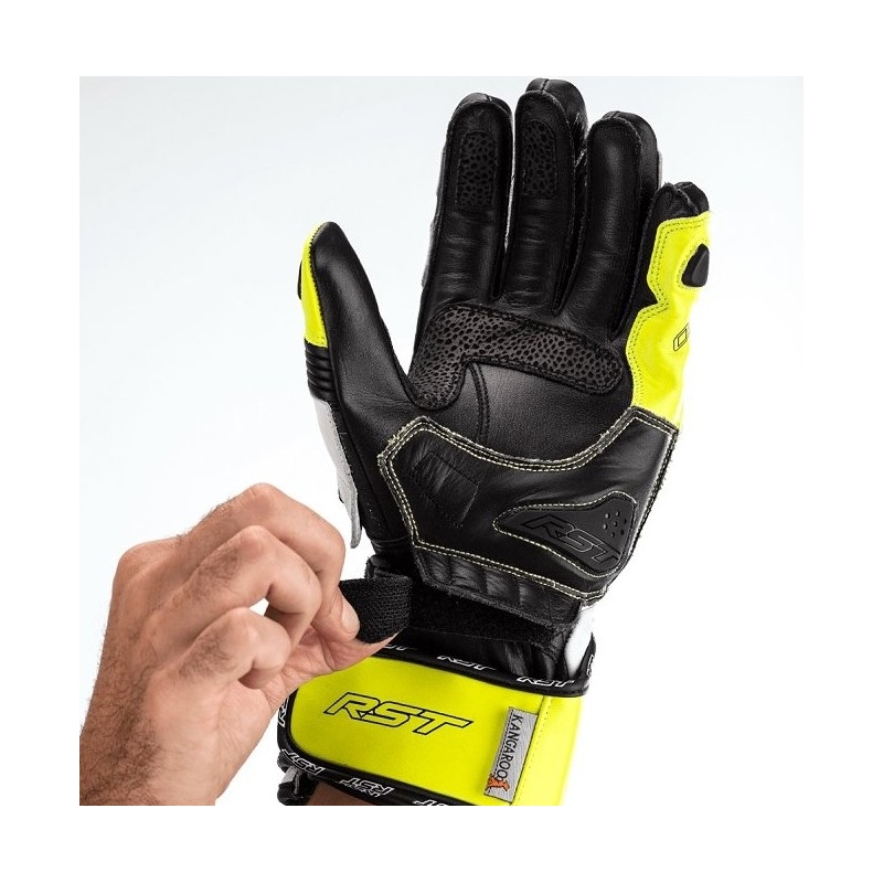 Rękawice motocyklowe RST Tractech Evo 4 CE black-white-fluo yellow wyprzedaż