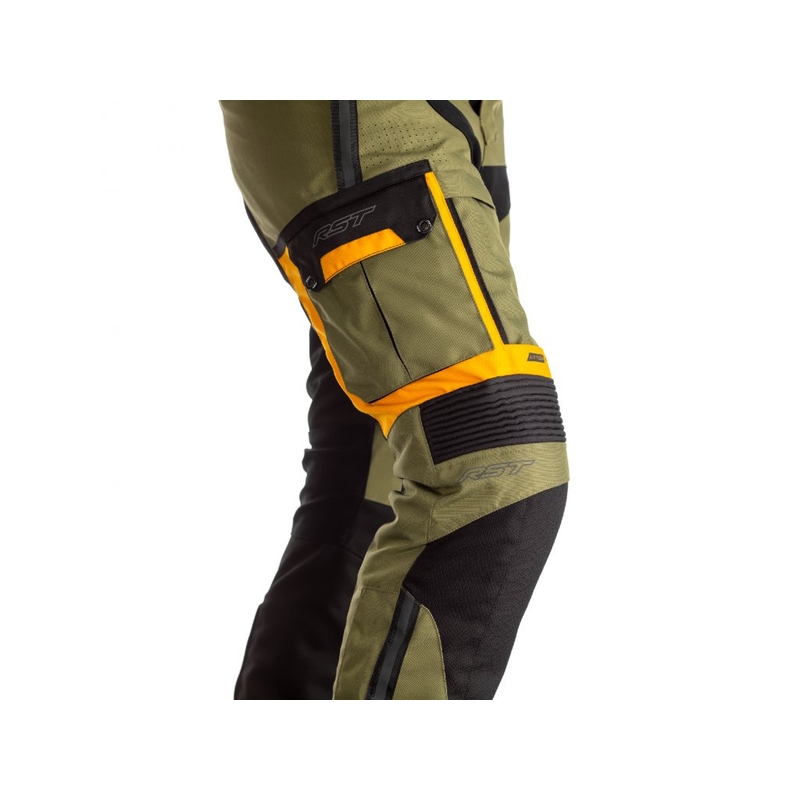 Spodnie motocyklowe RST Pro Series Adventure-X CE Black-Green-Orange wyprzedaż