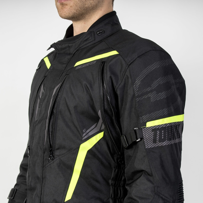 Kurtka motocyklowa Ozone Tour III black-anthracite-fluo yellow