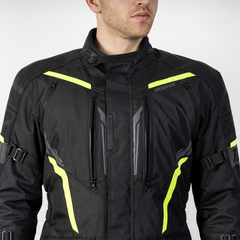 Kurtka motocyklowa Ozone Tour III black-anthracite-fluo yellow