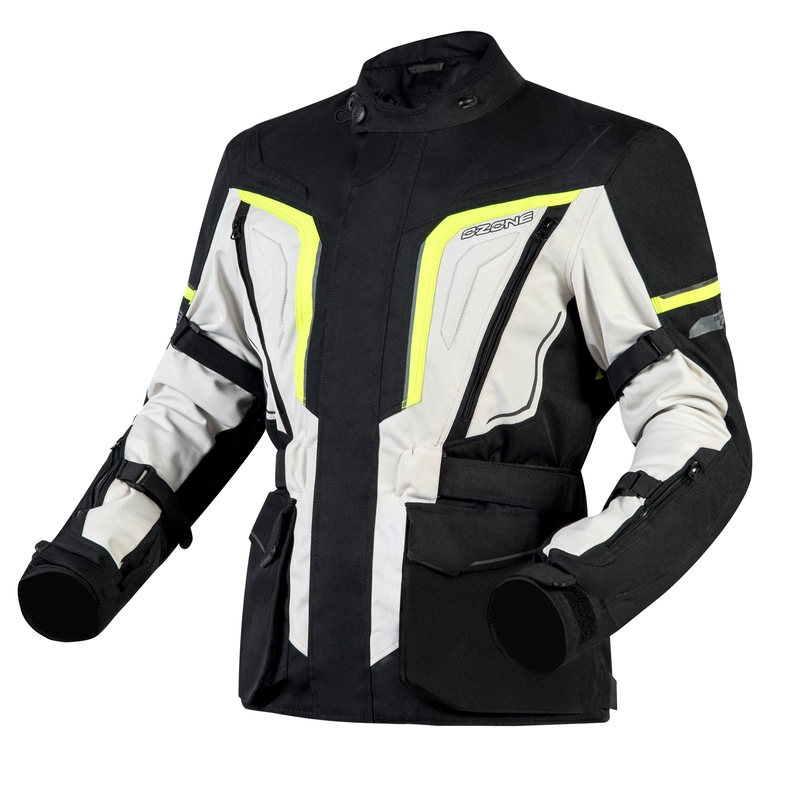 Kurtka motocyklowa Ozone Sahara czarno-szara-fluo żółta wyprzedaż
