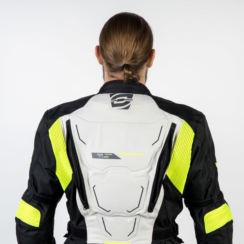 Kurtka motocyklowa Ozone Sahara czarno-szara-fluo żółta wyprzedaż