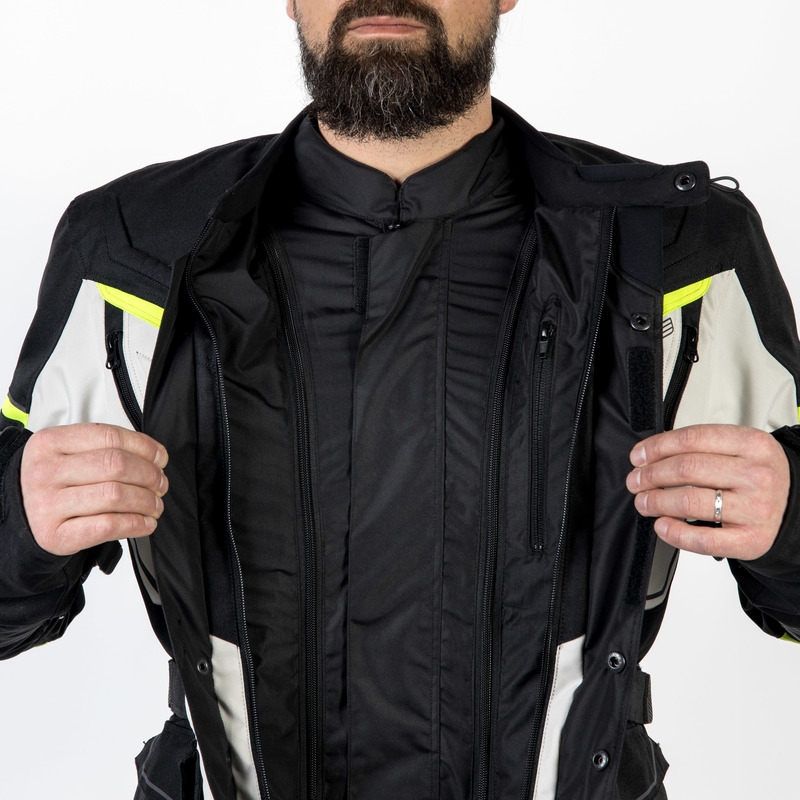 Kurtka motocyklowa Ozone Sahara czarno-szara-fluo żółta wyprzedaż