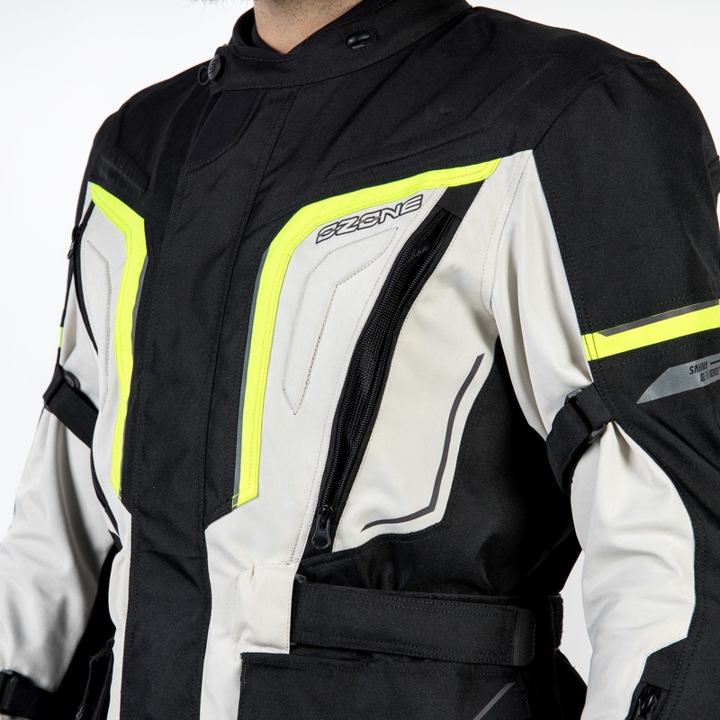 Kurtka motocyklowa Ozone Sahara czarno-szara-fluo żółta wyprzedaż