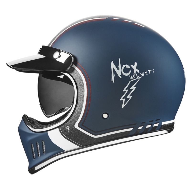 Integralny kask motocyklowy NOX PREMIUM Seventy Nine niebieski