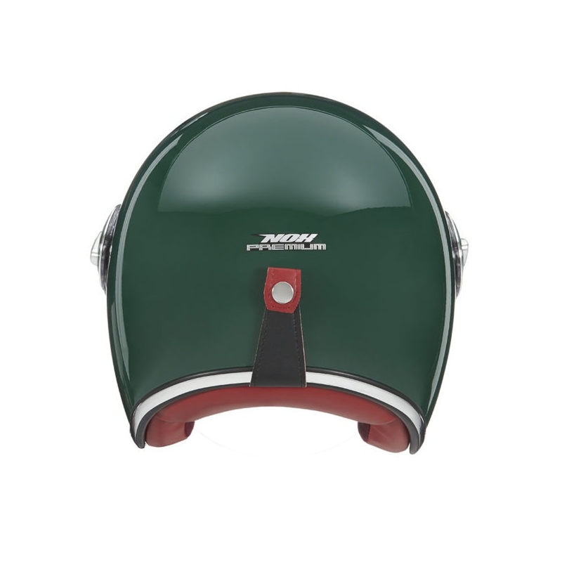 Kask motocyklowy otwarty NOX PREMIUM Heritage zielony