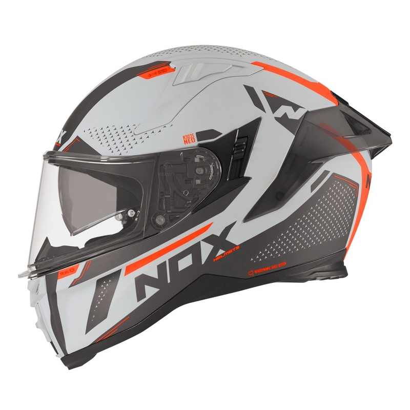 Integralny kask motocyklowy NOX N303-S Neo grey-fluo orange wyprzedaż