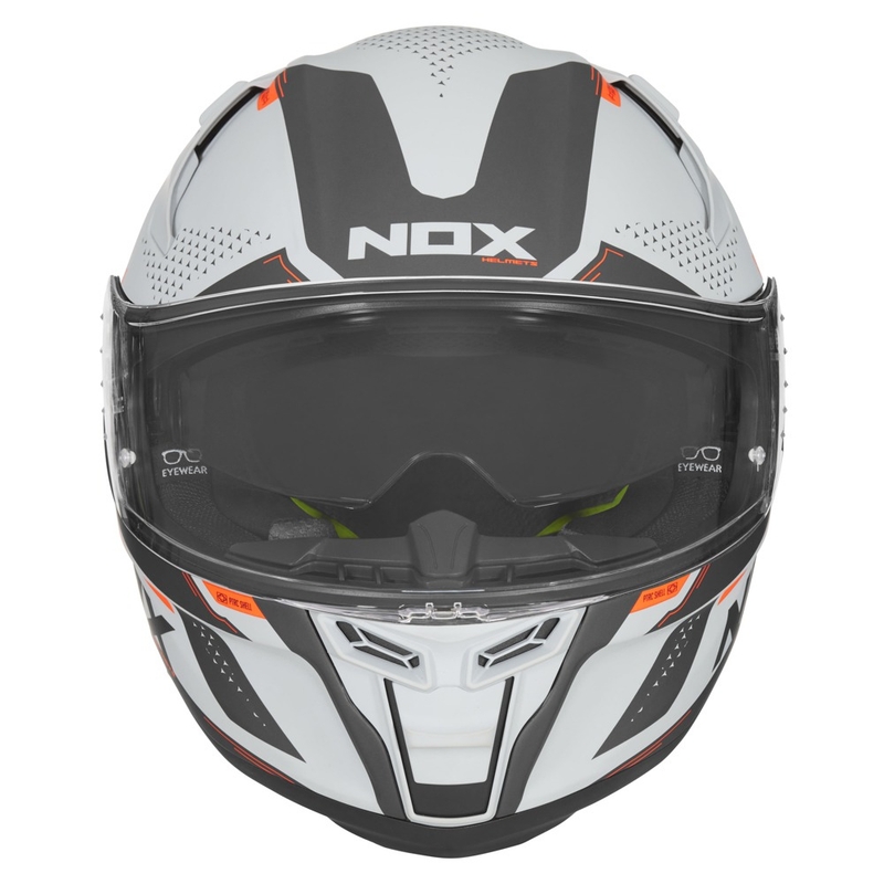 Integralny kask motocyklowy NOX N303-S Neo grey-fluo orange wyprzedaż