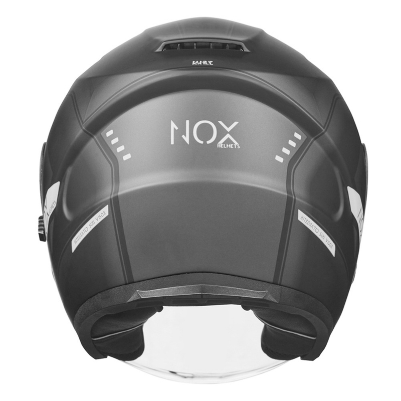 Kask motocyklowy otwarty NOX N128 Krill czarno-biały
