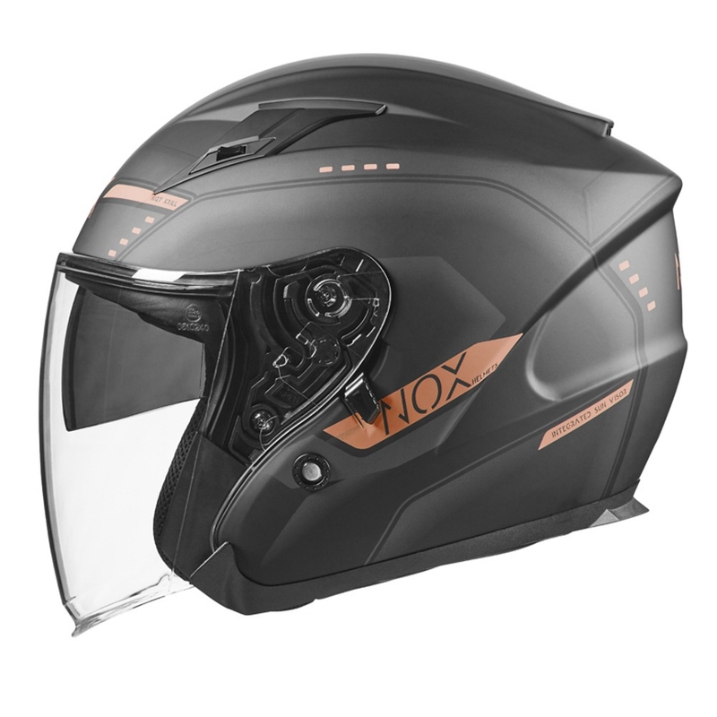 Kask motocyklowy otwarty NOX N128 Krill black-bronze