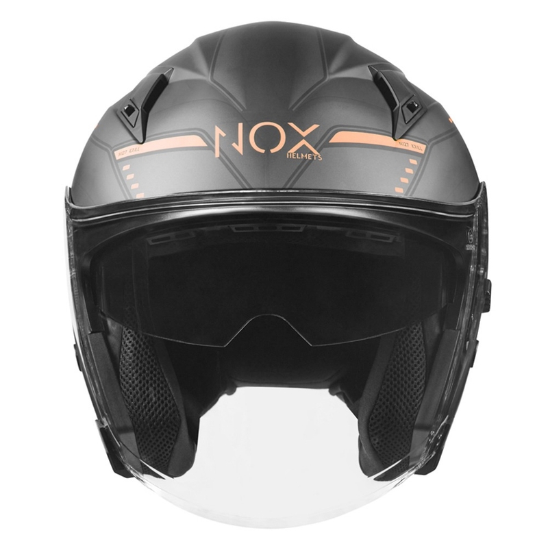 Kask motocyklowy otwarty NOX N128 Krill black-bronze