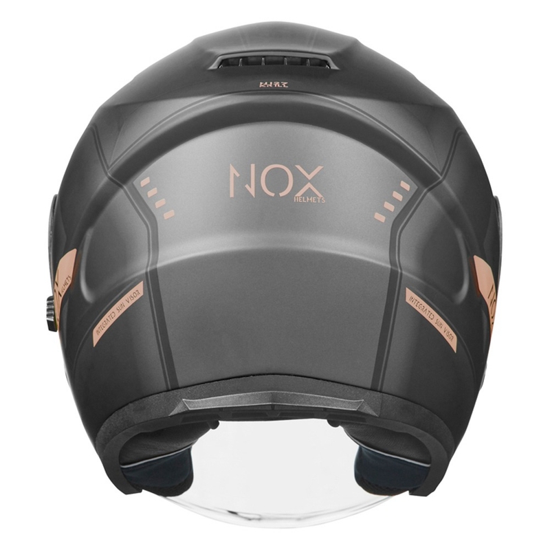 Kask motocyklowy otwarty NOX N128 Krill black-bronze