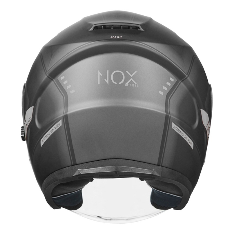 Kask motocyklowy otwarty NOX N128 Krill black-titanium wyprzedaż