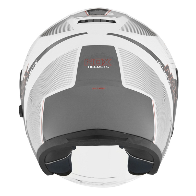 Kask motocyklowy otwarty NOX N128 Spirit white-red