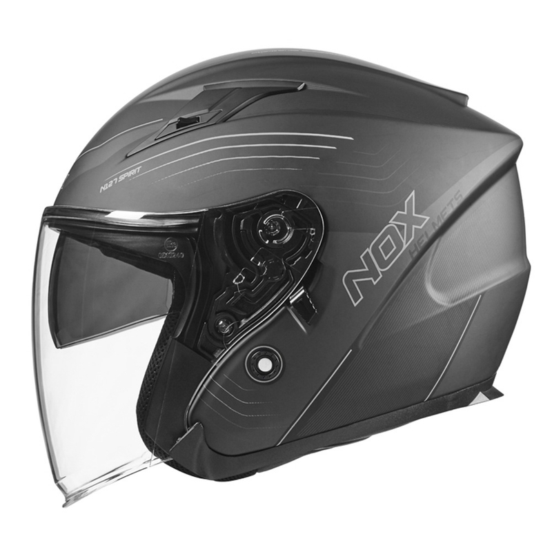 Kask motocyklowy otwarty NOX N128 Spirit black-titanium