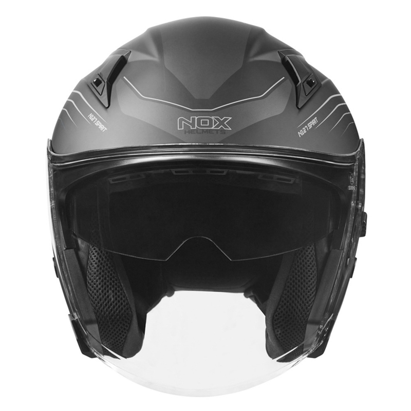 Kask motocyklowy otwarty NOX N128 Spirit black-titanium