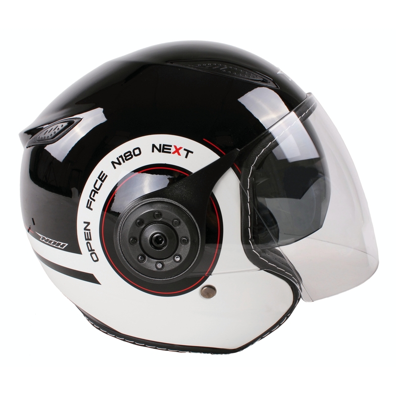 Kask na skuter otwarty Nox N180 Next czarno-biały wyprzedaż