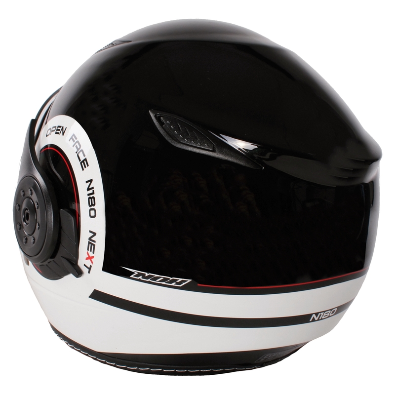 Kask na skuter otwarty Nox N180 Next czarno-biały wyprzedaż