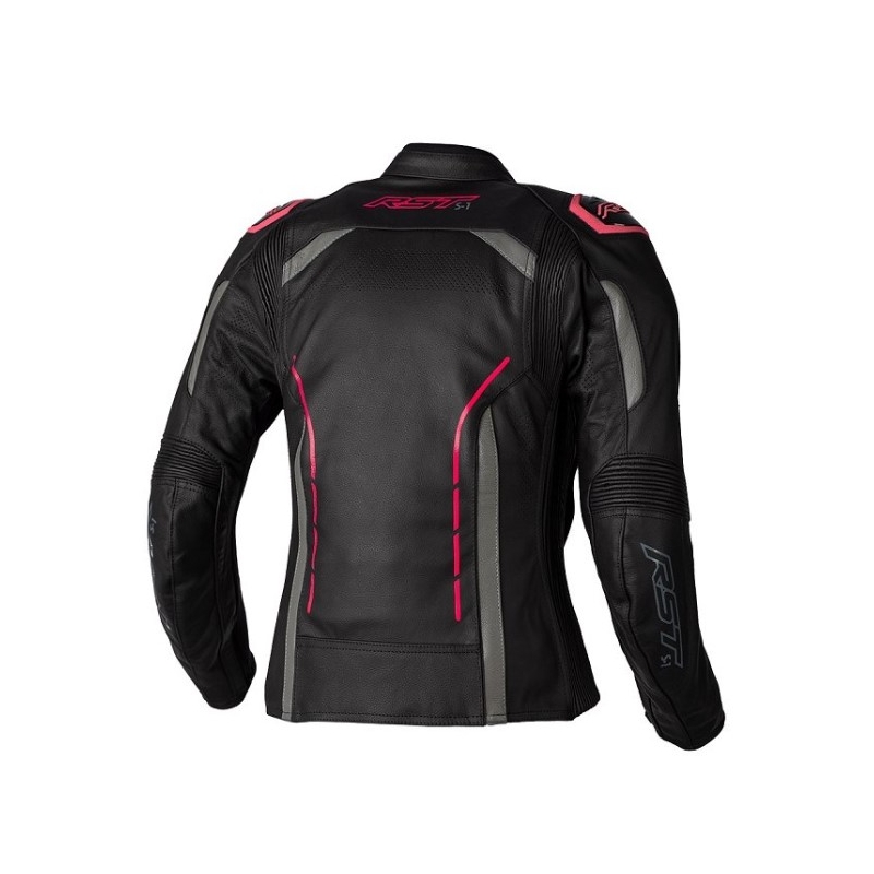 Damska skórzana kurtka motocyklowa RST S1 CE black-grey-pink wyprzedaż