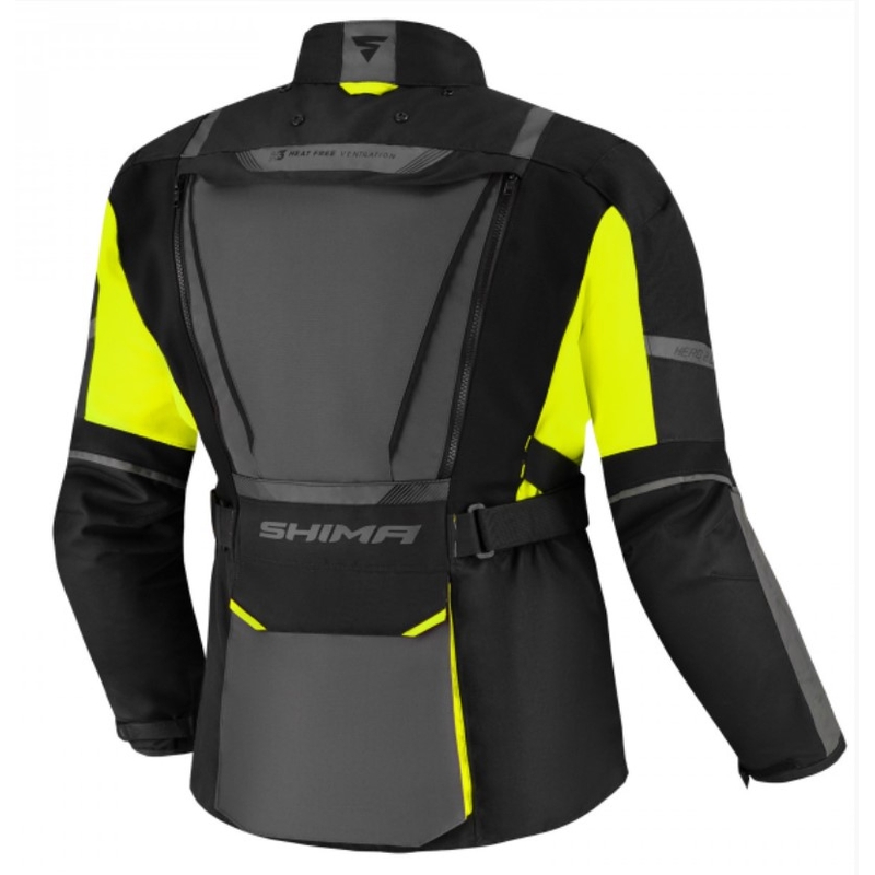 Kurtka motocyklowa Shima Hero 2.0 czarno-szara-fluo żółta