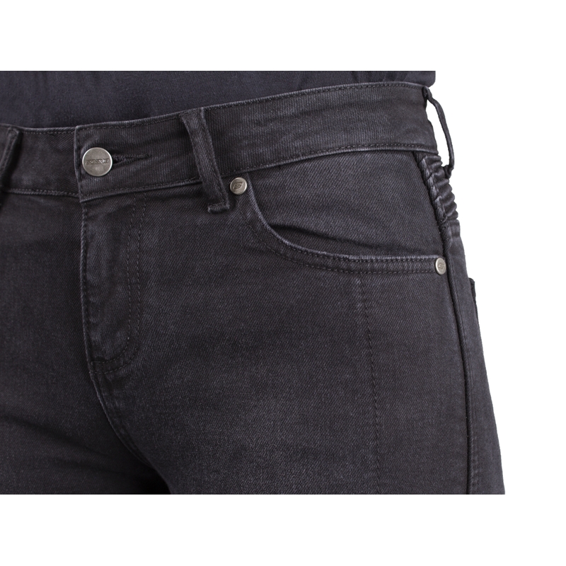 Damskie jeansy motocyklowe Ozone Agness II czarne