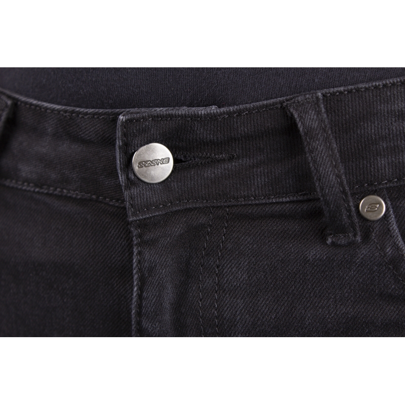 Damskie jeansy motocyklowe Ozone Agness II czarne