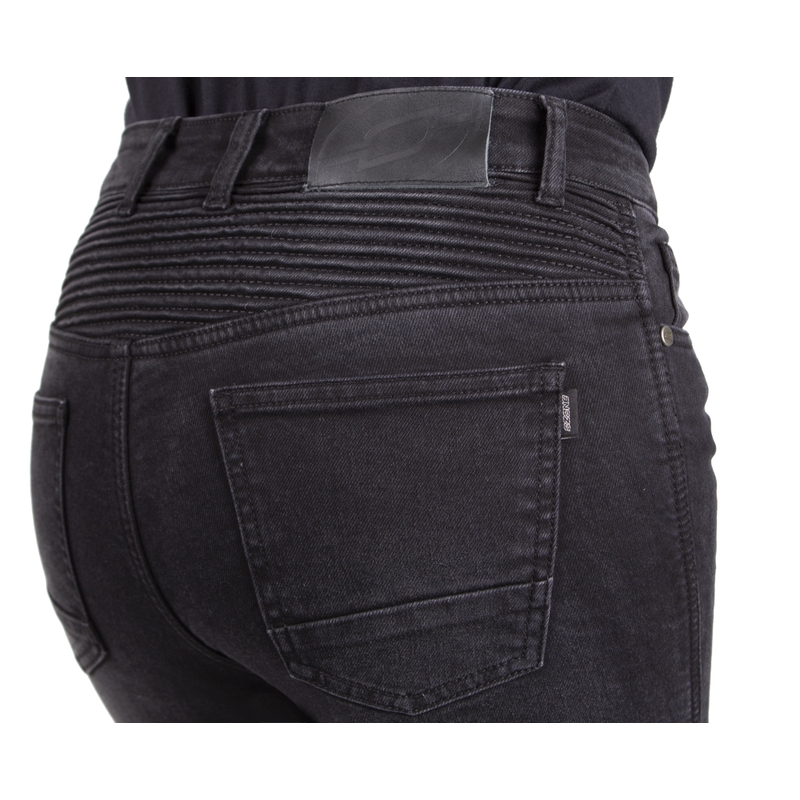 Damskie jeansy motocyklowe Ozone Agness II czarne