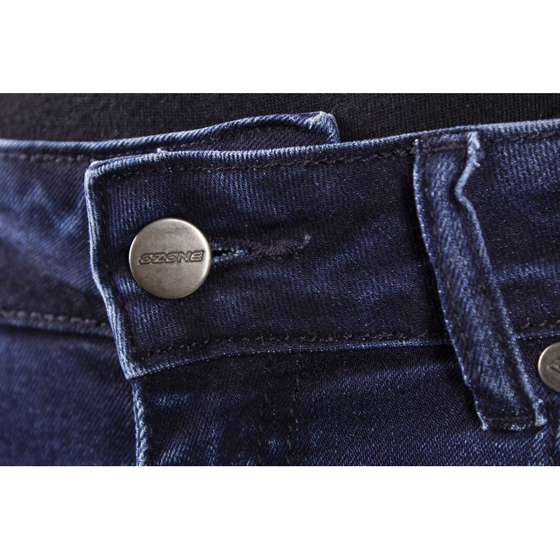 Damskie jeansy motocyklowe Ozone Agness II niebieskie