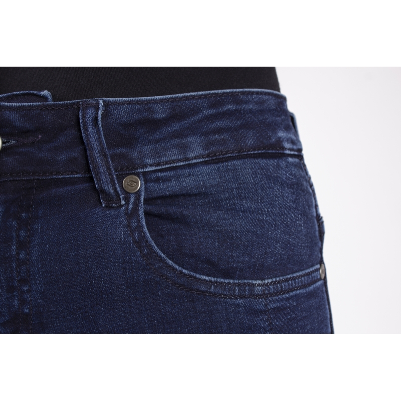 Damskie jeansy motocyklowe Ozone Agness II niebieskie