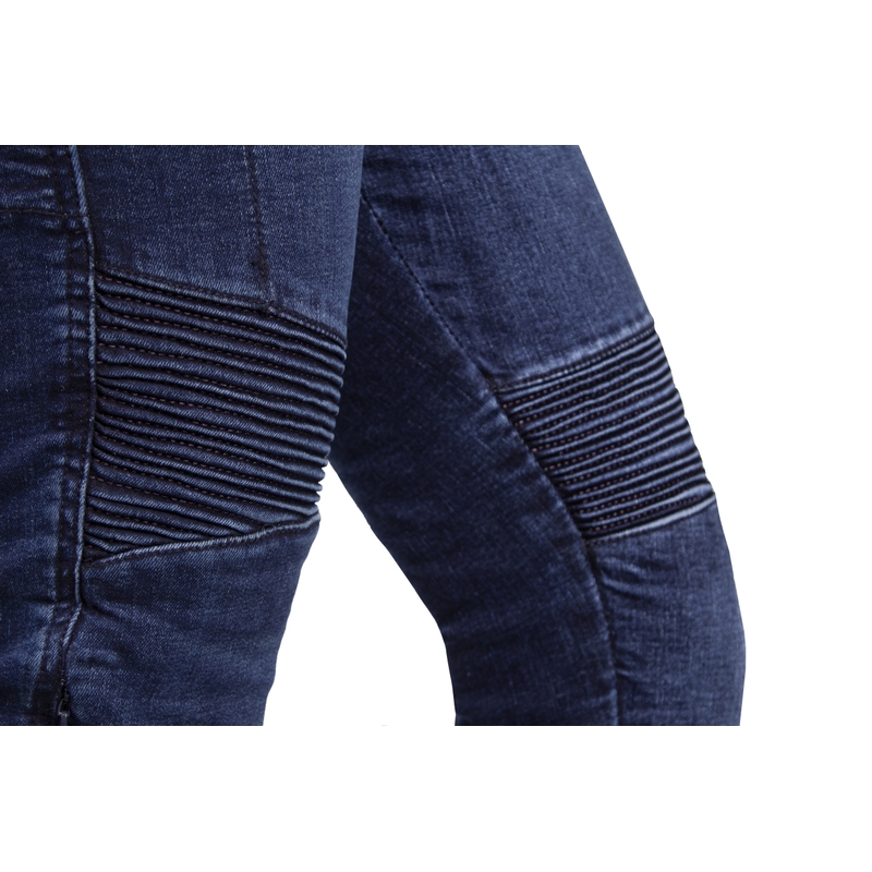 Damskie jeansy motocyklowe Ozone Agness II niebieskie