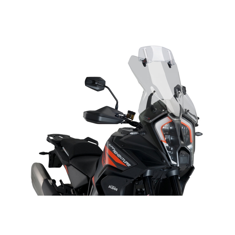 Windshield PUIG TOURING PLUS WITH VISOR smoke