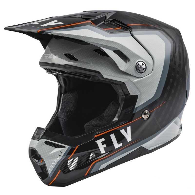 Kask motocrossowy FLY Racing Formula Carbon Axon black-grey-orange