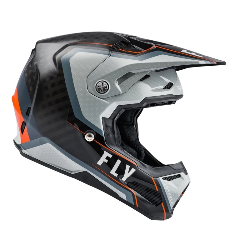 Kask motocrossowy FLY Racing Formula Carbon Axon black-grey-orange