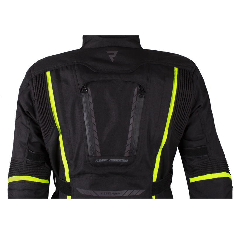 Damska kurtka moto Rebelhorn Hiker III black-fluo yellow wyprzedaż